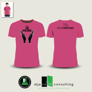 Tell Me More pink tee